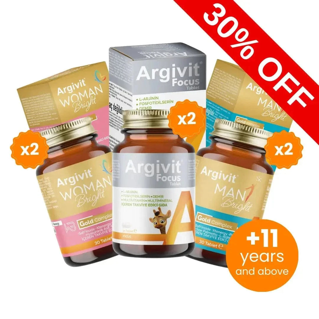 Argivit Family Set 2 X 30 Tablets (With Argivit Focus) argivit