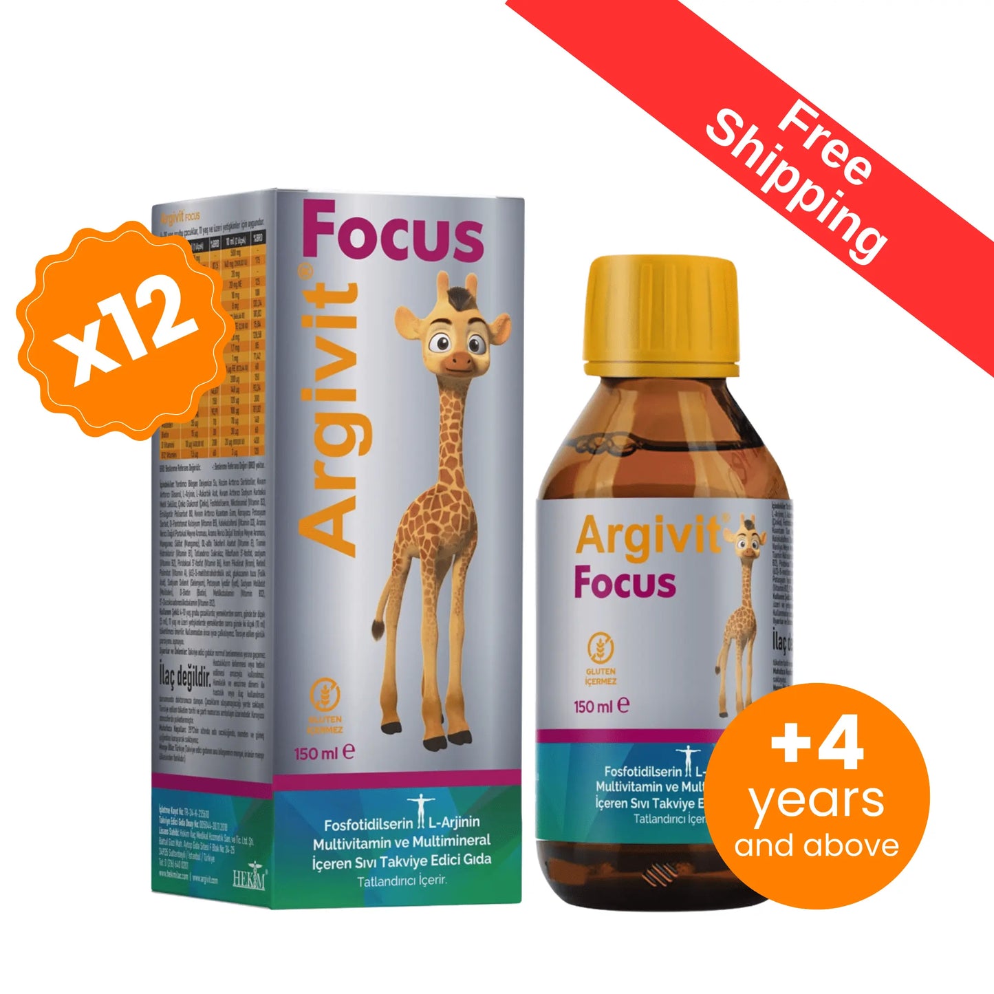 Argivit Focus Syrup 12 X 150 ml. argivit