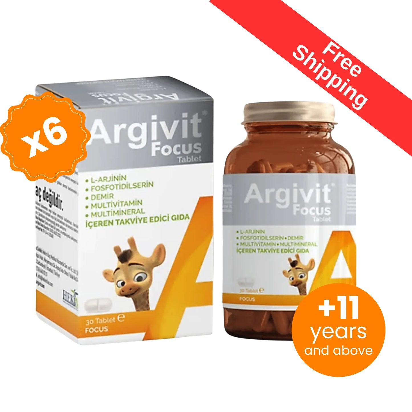 Argivit Supplements Argivit Focus Tablet - 6 X 30 Tablets