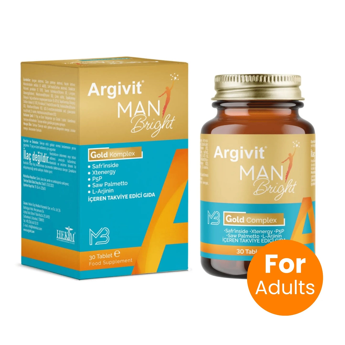 Argivit Man Bright Gold Complex 30 Tablets argivit