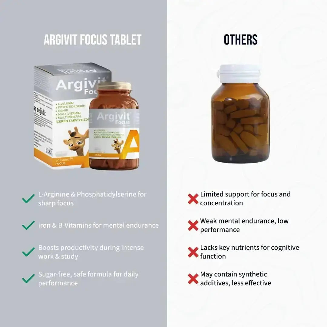 argivit Food Supplement No color / Tablets ARGIVIT FOCUS TABLET 30 Tablet