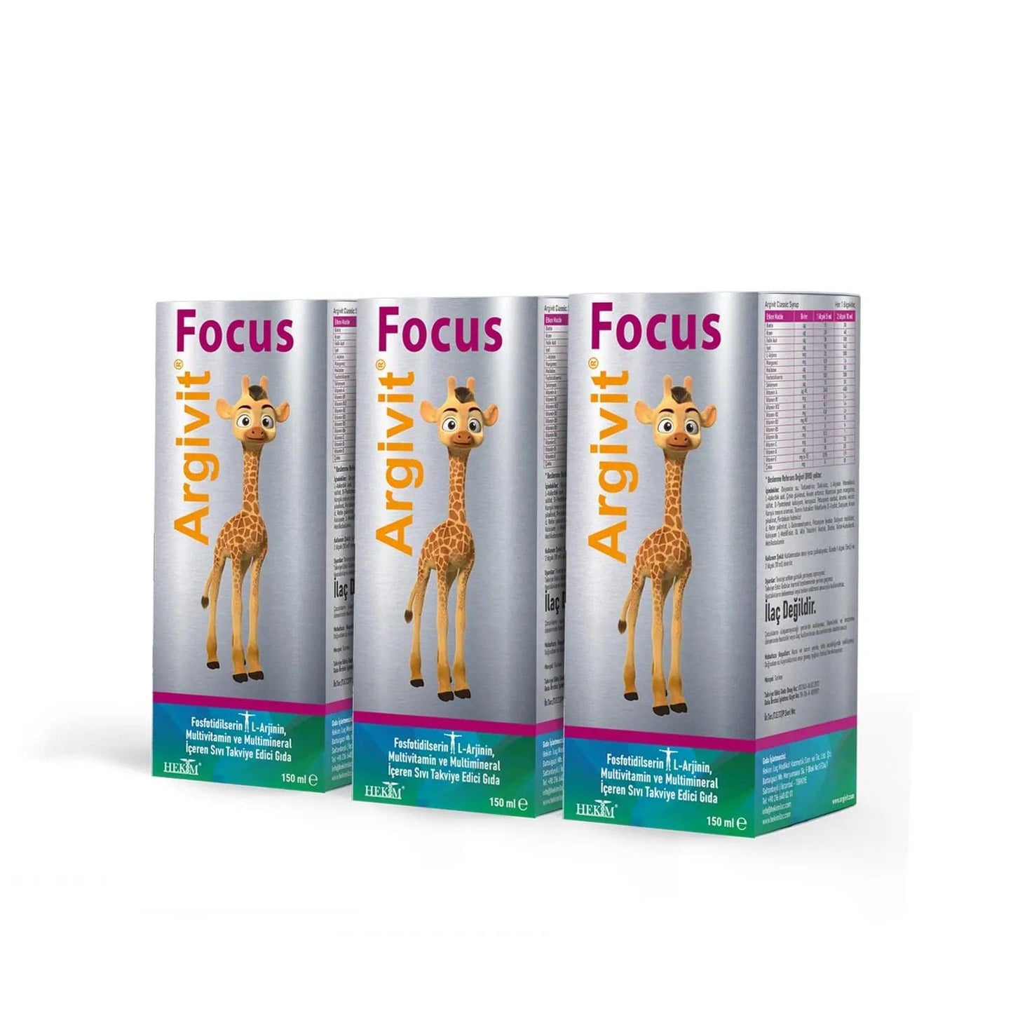Argivit Supplements Argivit Focus Syrup - 3 packs 150 ml